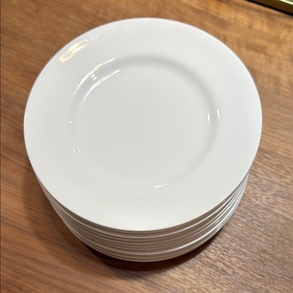 Lunar Elegant White Dinner Plate Set